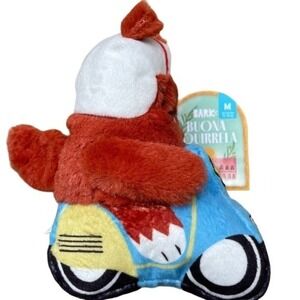 Bark Dog Toy Squirrel on Vespa Crinkle Squeaky Plush Medium Sized Pup Gift New